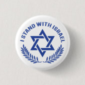 Ik sta bij Israël Ronde Button 3,2 Cm (Voorkant)