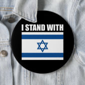 Ik sta bij Israël Ronde Button 6,0 Cm (In situ)