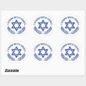 Ik sta bij Israël Ronde Sticker (Vel)