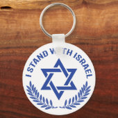 Ik sta bij Israël Sleutelhanger (Achterkant)