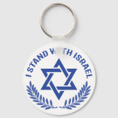Ik sta bij Israël Sleutelhanger (Achterkant)
