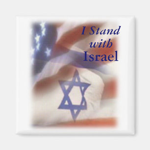 Ik sta bij Israël Star van David op vlag Magneet