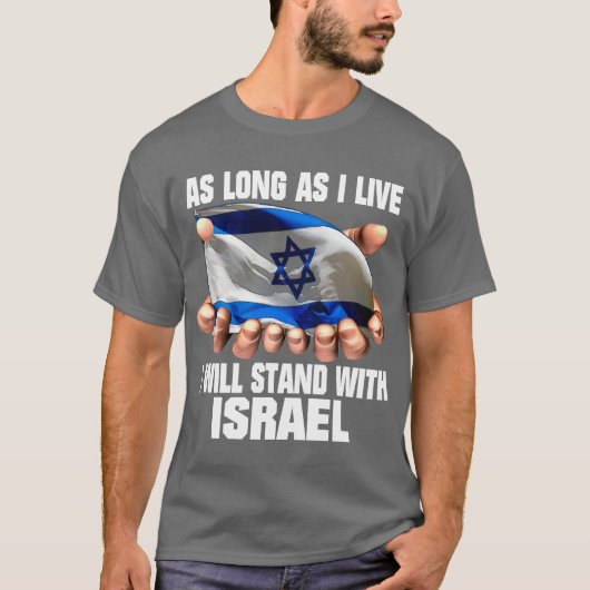 Ik sta bij Israël! T-shirt (Voorkant)
