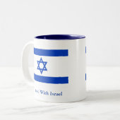 Ik sta bij Israël Tweekleurige Koffiemok (Voorkant links)