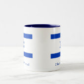 Ik sta bij Israël Tweekleurige Koffiemok (Center)