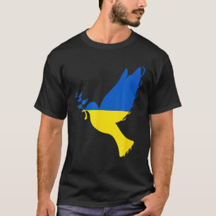 Ik sta bij Oekraïne. Oekraïne steunen. Vrede in he T-shirt