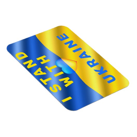 Ik sta bij Oekraïne - vlag - vrede - vrijheid Magneet (Rechterzijde)
