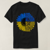 Ik sta bij Oekraïne Zonnebloem Oekraïne Vlag steun T-shirt (Design voorkant)