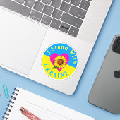 Ik sta bij Oekraïne! Zonnebloem VinylSticker Sticker (Laptop met iPhone)