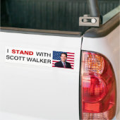 Ik sta bij Scott Walker Bumpersticker (Op Truck)