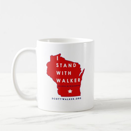 Ik sta bij Scott Walker Koffiemok (Links)