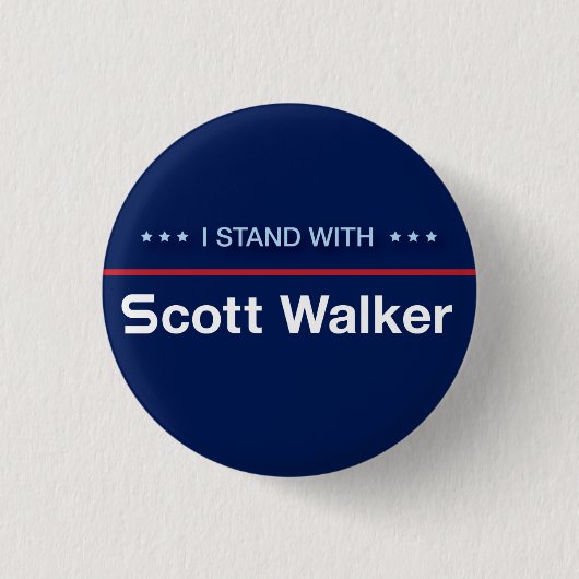 Ik sta bij Scott Walker Ronde Button 3,2 Cm (Voorkant)