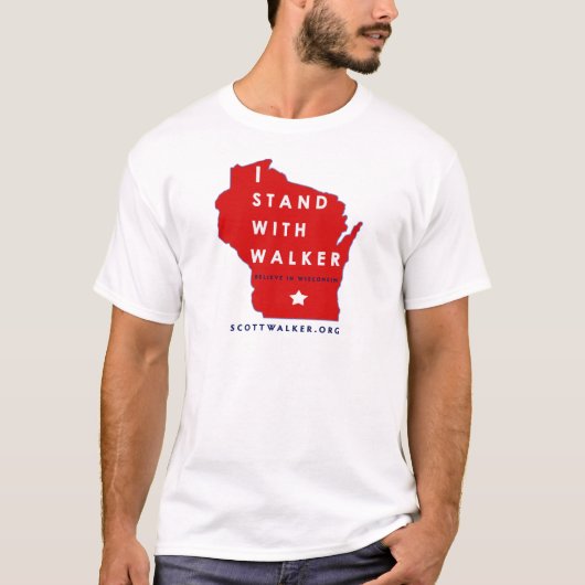 Ik sta bij Scott Walker T-shirt (Voorkant)