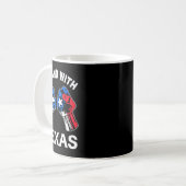 Ik sta bij Texas Funny Texas Flag Texan Pride Bo Koffiemok (Voorkant links)