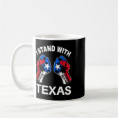 Ik sta bij Texas Funny Texas Flag Texan Pride Bo Koffiemok (Links)