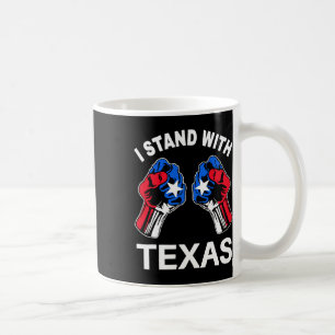 Ik sta bij Texas Funny Texas Flag Texan Pride Bo Koffiemok