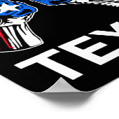 Ik sta bij Texas Funny Texas Flag Texan Pride Bo Poster (Hoek)