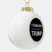 Ik sta bij Trump American Flag Keramische Bal Ornament (Links)