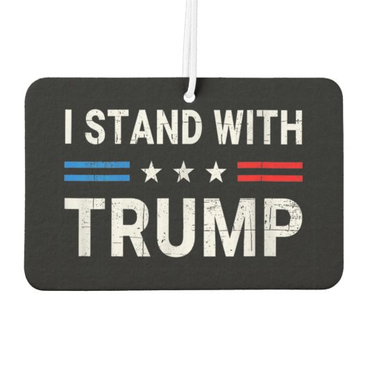 Ik sta bij Trump American Flag Luchtverfrisser (Achterkant)