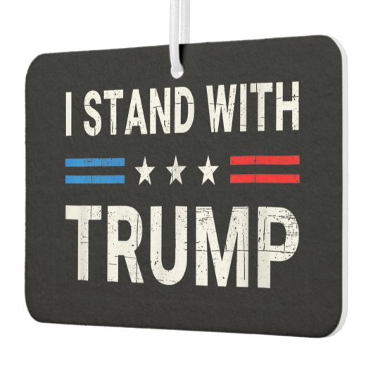 Ik sta bij Trump American Flag Luchtverfrisser (Links)
