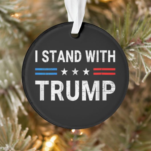 Ik sta bij Trump American Flag Ornament (Boom)