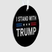 Ik sta bij Trump American Flag Ornament (voorkant)