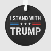 Ik sta bij Trump American Flag Ornament (achterkant)