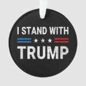 Ik sta bij Trump American Flag Ornament (voorkant)