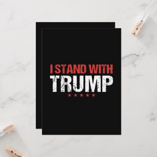 Ik sta bij Trump Kaart (Voorkant / Achterkant in situ)