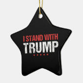 Ik sta bij Trump Keramisch Ornament (Links)
