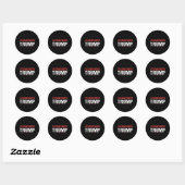 Ik sta bij Trump Ronde Sticker (Vel)