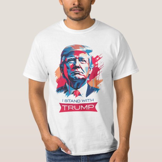 Ik sta bij Trump T-shirt (Voorkant)