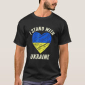 Ik sta bij U Kraine Women Mannen Kinder Oekraïense T-shirt (Voorkant)
