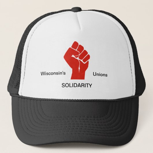 Ik sta bij Wisconsin's Unions Trucker Pet (Voorkant)
