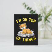 Ik sta bovenaan. briefkaart (Staand voorkant)