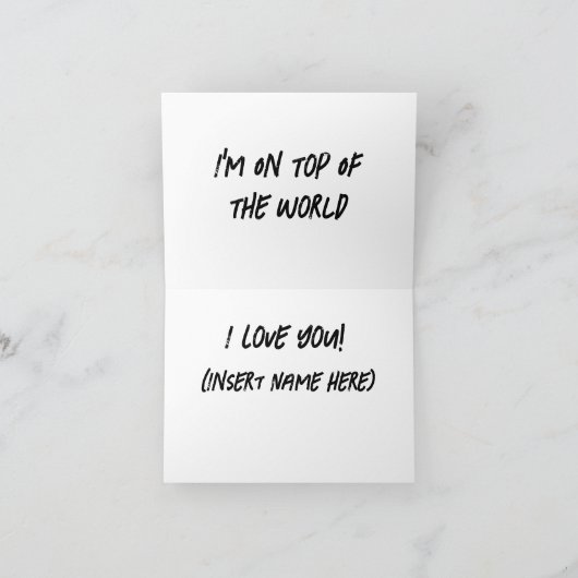 Ik sta bovenop de wereldgroet kaart (Binnen)