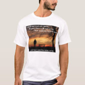 Ik sta en kijk naar de zonsondergang. t-shirt (Voorkant)