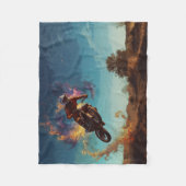 Ik sta in brand - motorcrosser fleece deken (Voorkant)