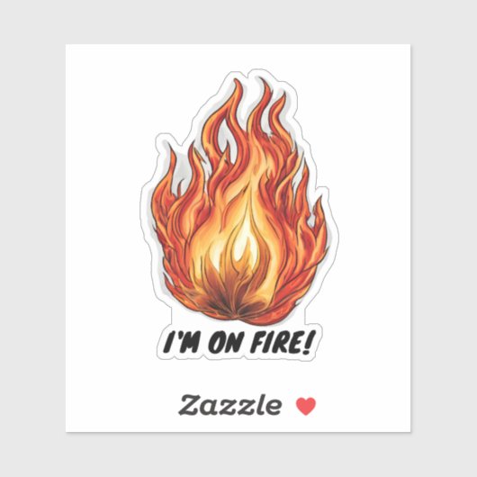 Ik sta in brand! waterdicht sticker (Vel)