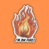 Ik sta in brand! waterdicht sticker