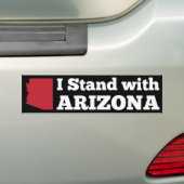 Ik sta met Arizona Black Bumpersticker (Op auto)