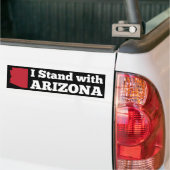 Ik sta met Arizona Black Bumpersticker (Op Truck)
