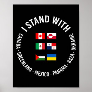 Ik Sta Met Canada Groenland Mexico Panama Gaza U Poster