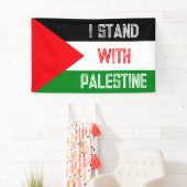 Ik sta met de Palestijnse vlag Spandoek (Insitu)