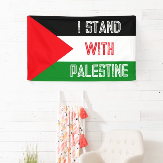 Ik sta met de Palestijnse vlag Spandoek (Insitu)