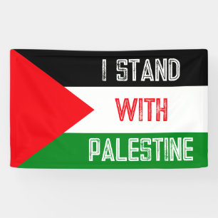Ik sta met de Palestijnse vlag Spandoek