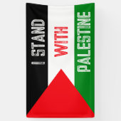 Ik sta met de Palestijnse vlag Spandoek (Verticaal)