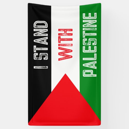 Ik sta met de Palestijnse vlag Spandoek (Verticaal)