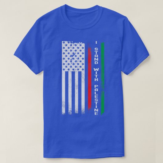 Ik sta met de Palestijnse vlag T-shirt (Design voorkant)
