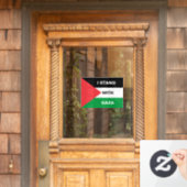 Ik sta met Gaza aangepaste tekst Palestijnse vlag Raamsticker (Huis Deur)